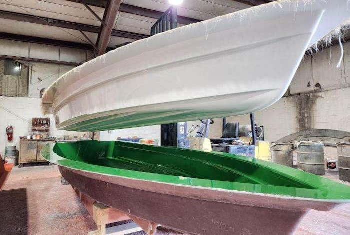 Flats boat coming out of mold